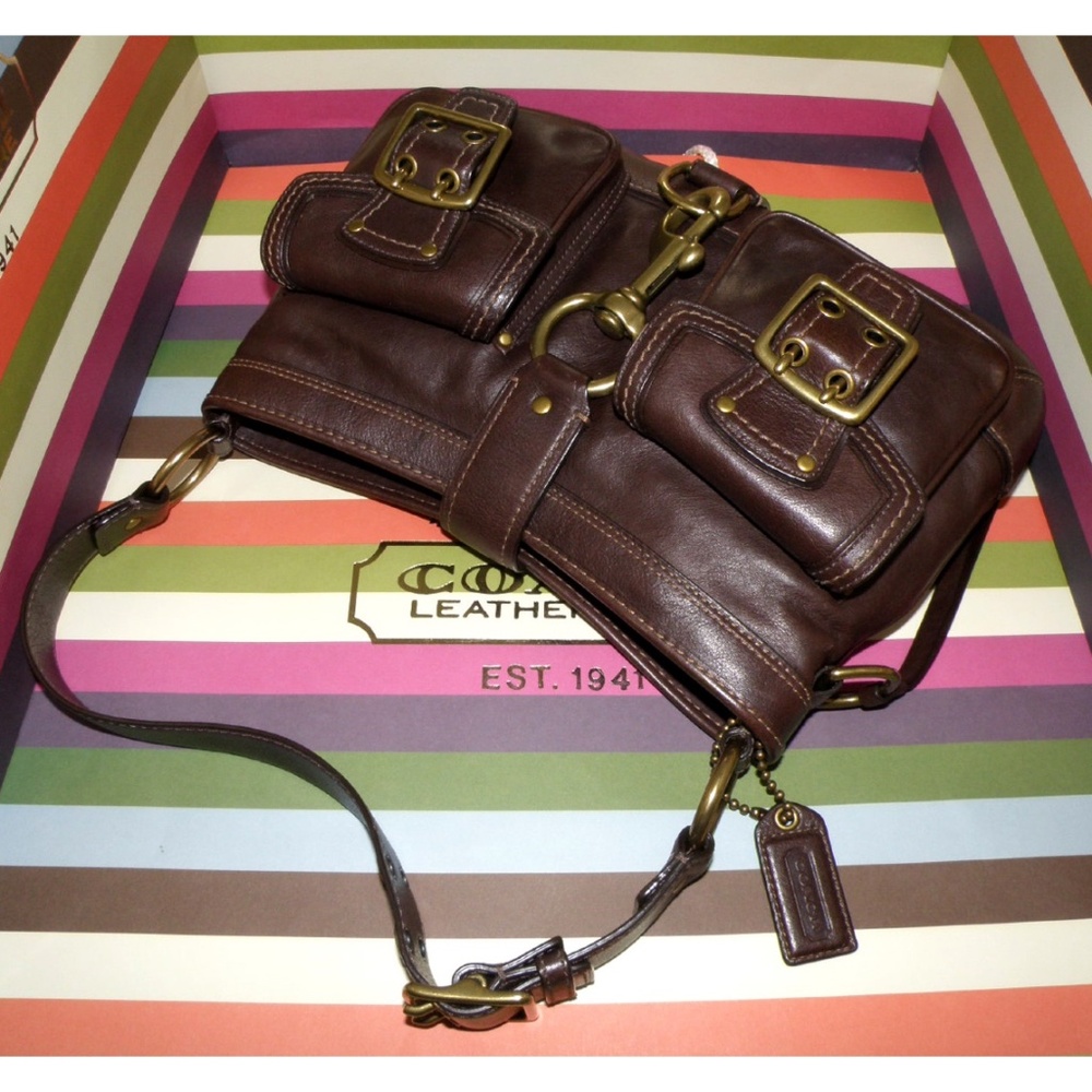 🤎NEW COACH LEGACY LEATHER MANDY SATCHEL SHOULDER BAG ~ 65TH ANNIVERSARY!! 🤎 - Picture 8 of 11